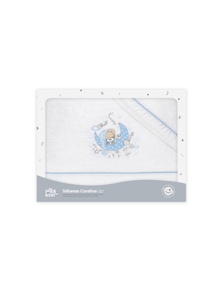 2x1 Juego de sábanas cuna coralina mod new sleeping bco/azul