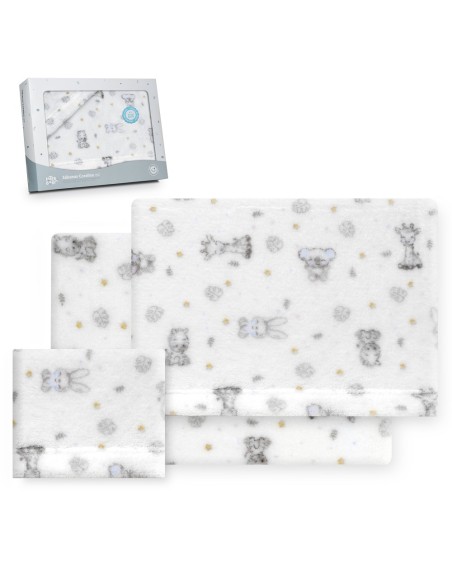 2x1 Juego de sábanas cuna coralina estampado koala bco/azul