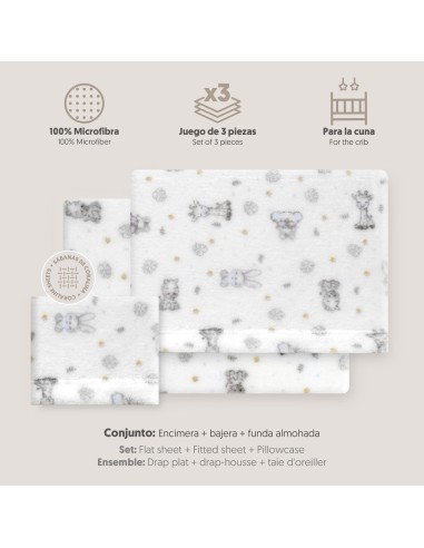 2x1 Juego de sábanas cuna coralina estampado koala bco/azul