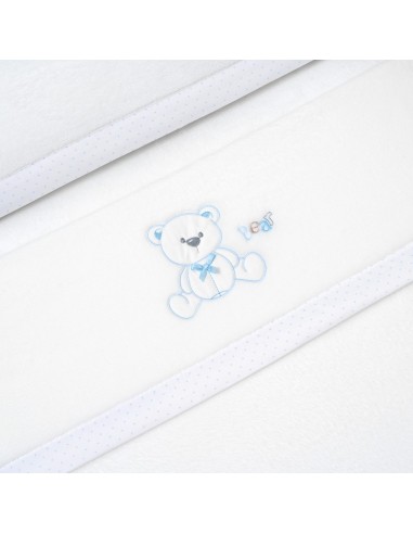 2x1 Juego de sábanas minicuna coralina mod. oso lazo bco/azul