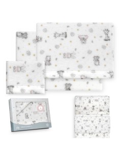 2x1 Juego de sábanas minicuna coralina estampado koala bco/rosa