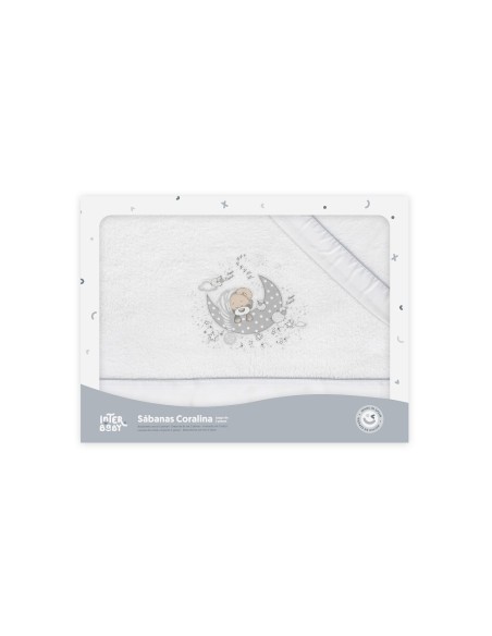 2x1 Juego de sábanas minicuna coralina mod new sleeping bco/gris