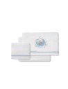 2x1 Juego de sábanas minicuna coralina mod new sleeping bco/azul