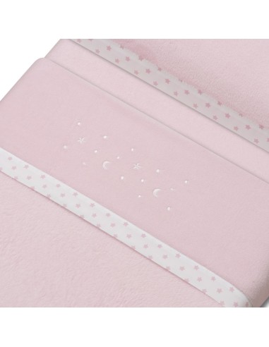 2x1 Juego de sábanas cuna coralina estrella luna rosa