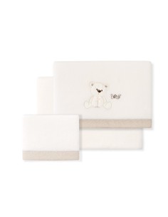 2x1 Juego de sábanas minicuna coralina mod. oso lazo beig