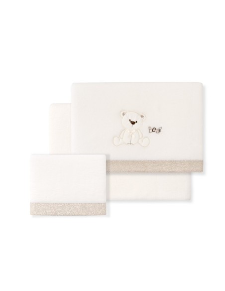 2x1 Juego de sábanas minicuna coralina mod. oso lazo beig