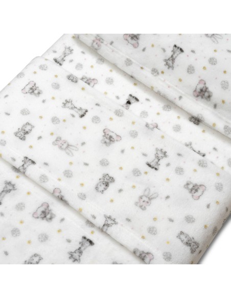 2x1 Juego de sábanas minicuna coralina estampado koala bco/rosa