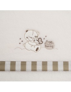 2x1 Juego de sábanas minicuna coralina mod honey bear beig 2