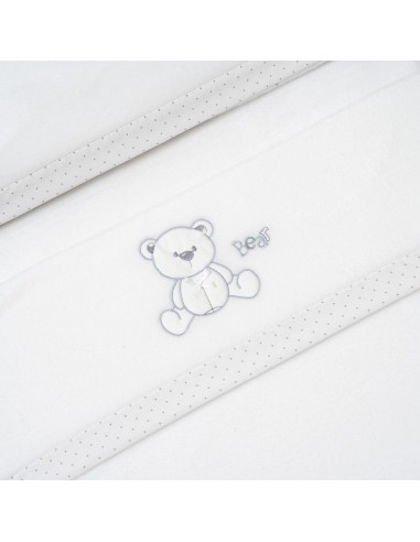 2x1 Juego de sábanas minicuna coralina mod. oso lazo bco/gris