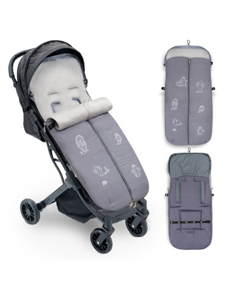 Cactus Gris 2x1 – Saco carro Interbaby
