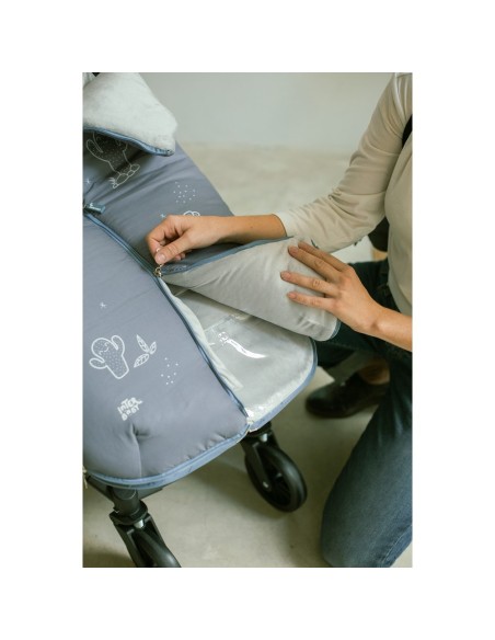 Cactus Gris 2x1 – Saco carro Interbaby