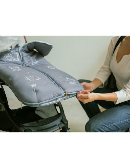 Cactus Gris 2x1 – Saco carro Interbaby