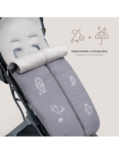 Cactus Gris 2x1 – Saco carro Interbaby